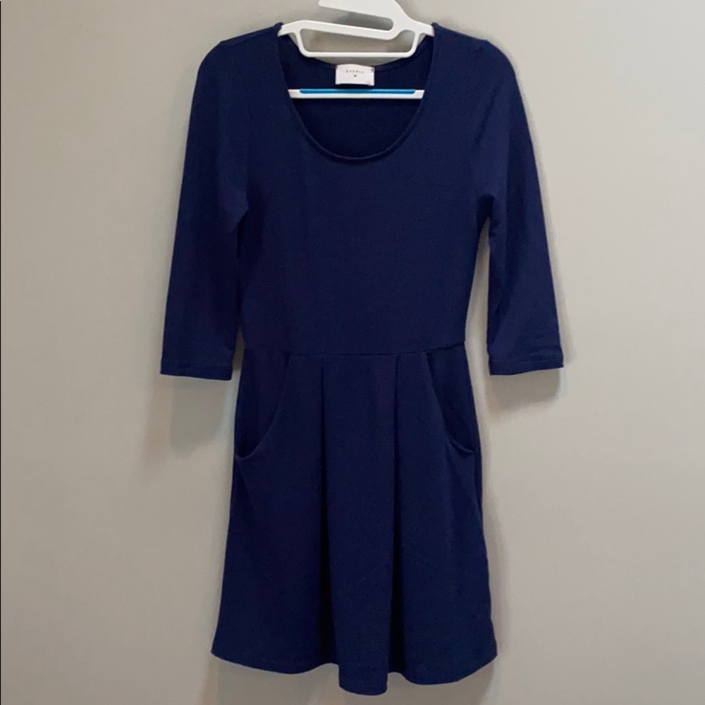 3/4 Sleeve A-Line Dress